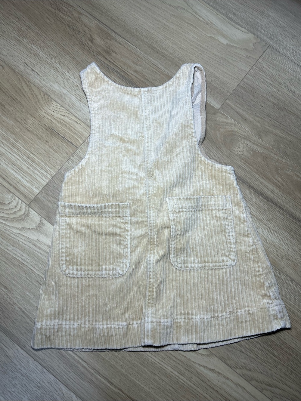 Seed Heritage Cream Corduroy Pinafore Dress